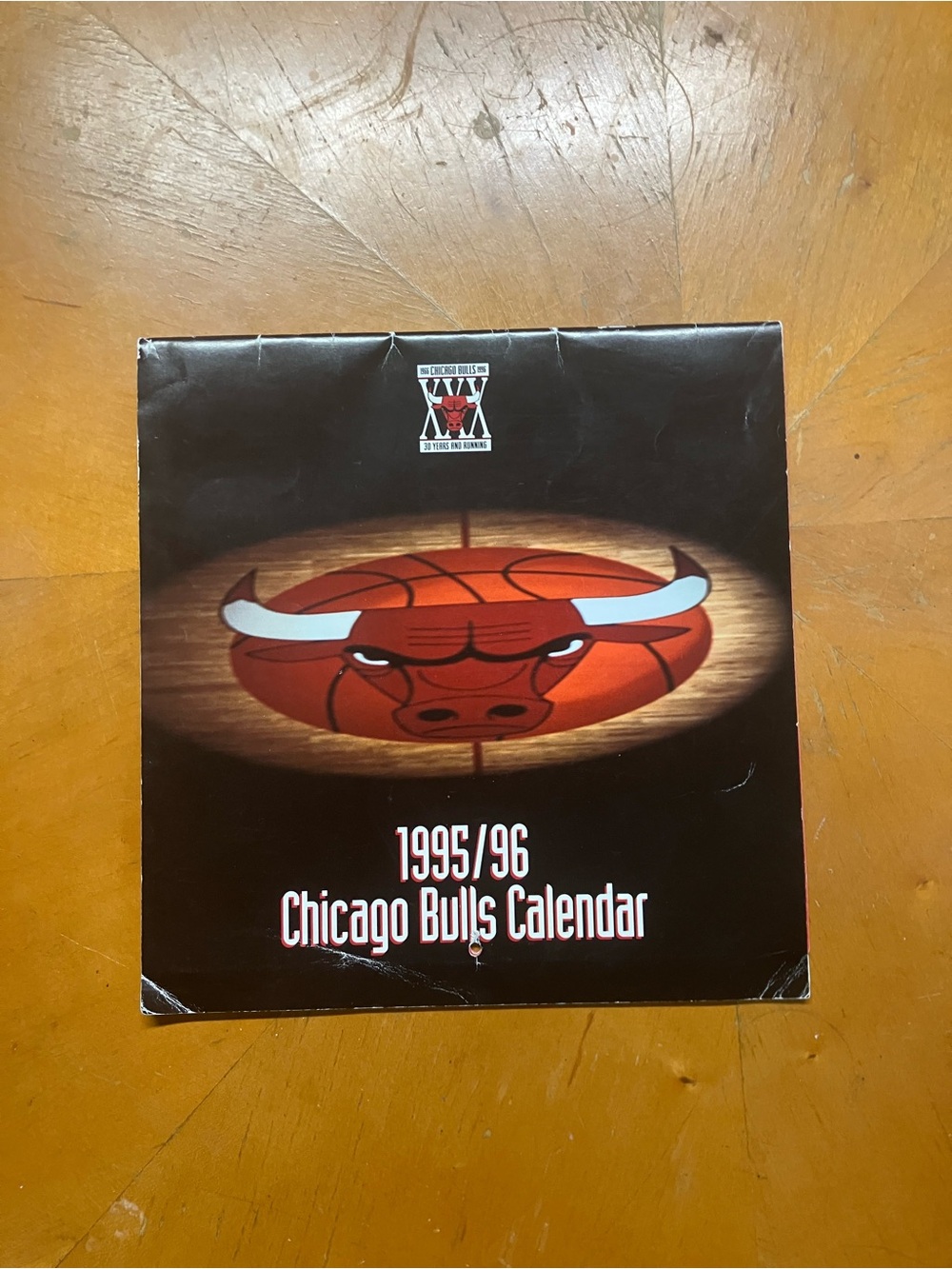Vintage 1995-96 Chicago Bulls Wall Calendar Michael Jordan 72 Win